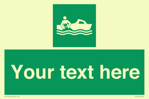 Custom sign safe condition Rescue boat